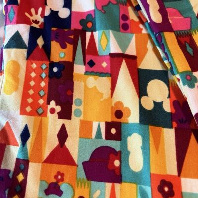 Lularoe Disney Leggings TC It’s A Small World Bright Colorful